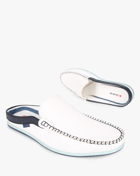 Panelled Loafers with Punched Detail