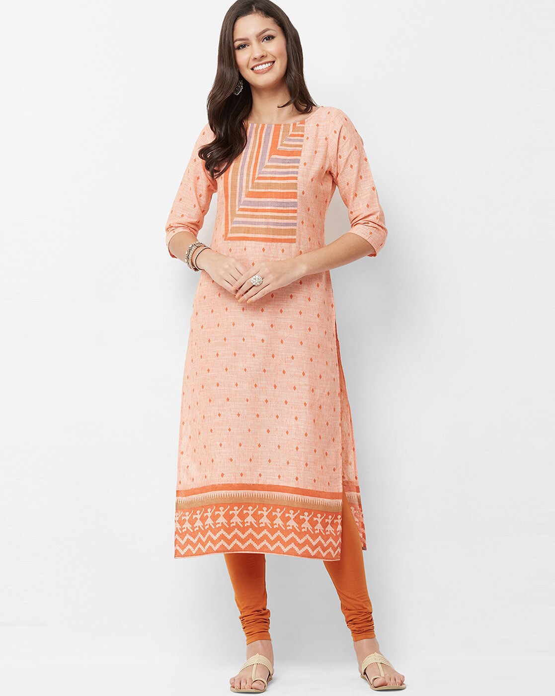 Breya Embroidered Straight Keyhole Neck Kurta
