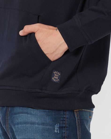 Buy Navy Blue Sweatshirt & Hoodies for Men by DNMX Online