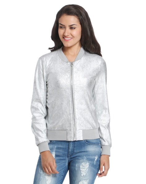 Ladies silver store jacket