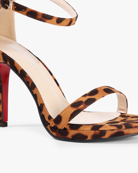 Leopard Crystal Heels with Red Soles – Wicked Addiction-thanhphatduhoc.com.vn