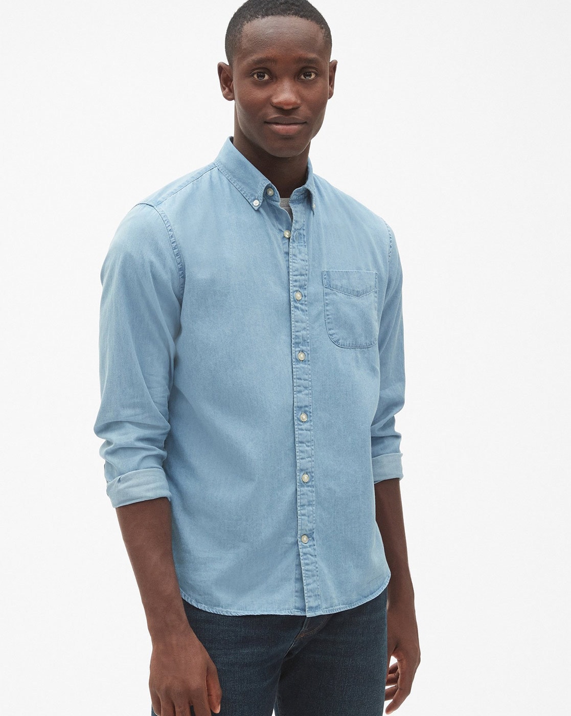 gap denim shirt mens