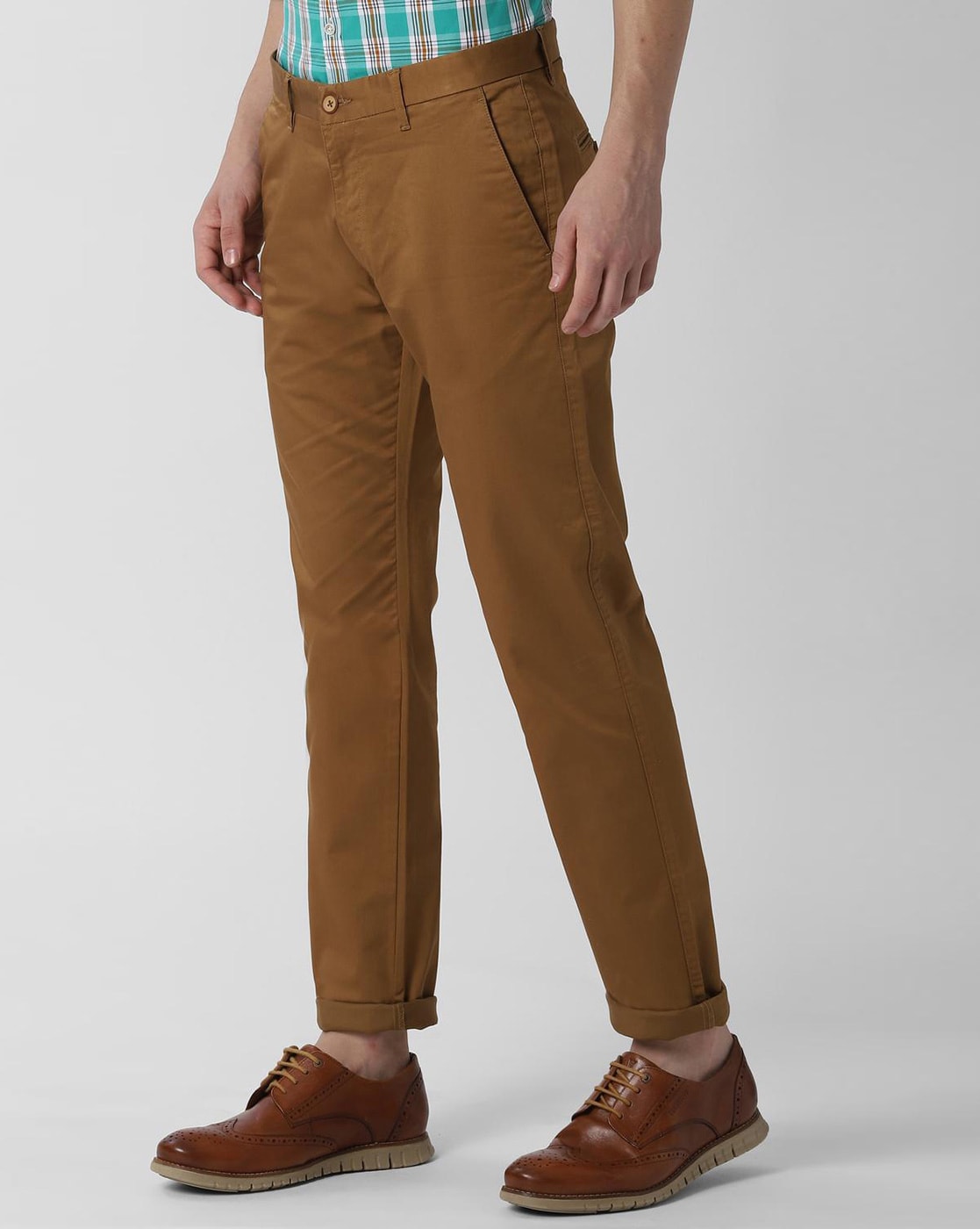 Peter England University Slim Fit Men Khaki Trousers - Buy Peter England  University Slim Fit Men Khaki Trousers Online at Best Prices in India |  Flipkart.com