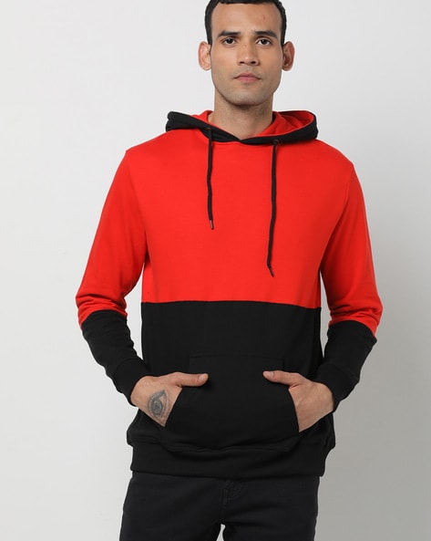 Mens black cheap and red sweatshirt