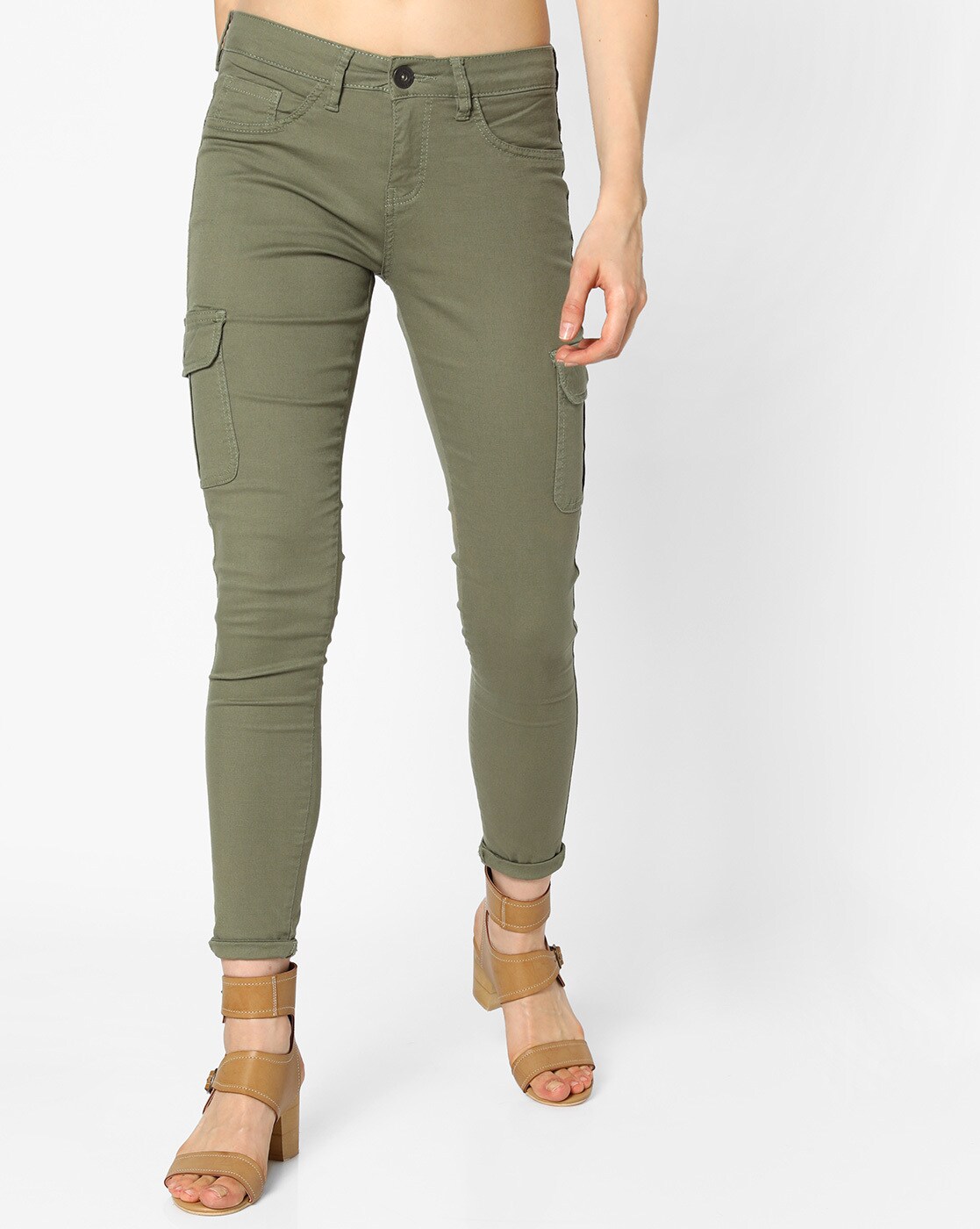 Fatigue Womens Fatigue Cotton The Park Skinny High Rise Cargo Pants  Joie