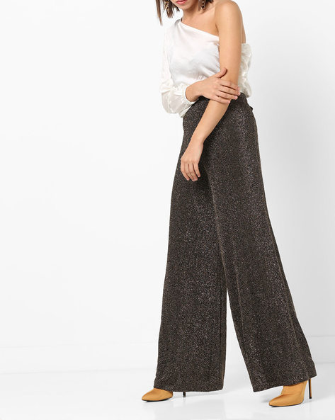 French Connection Cammie Shimmer Trousers, Khaki at John Lewis & Partners