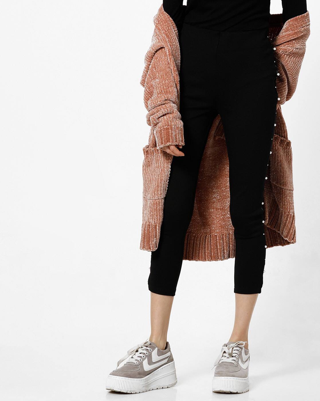 Buy Black Leggings for Women by CODE by 