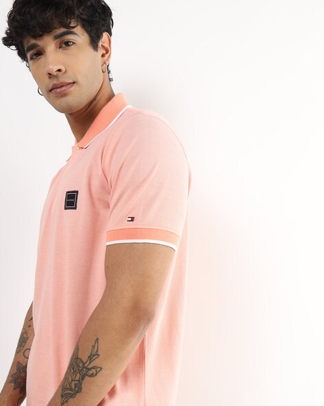 tommy hilfiger pink t shirt mens