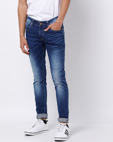 spykar skinny men's blue jeans