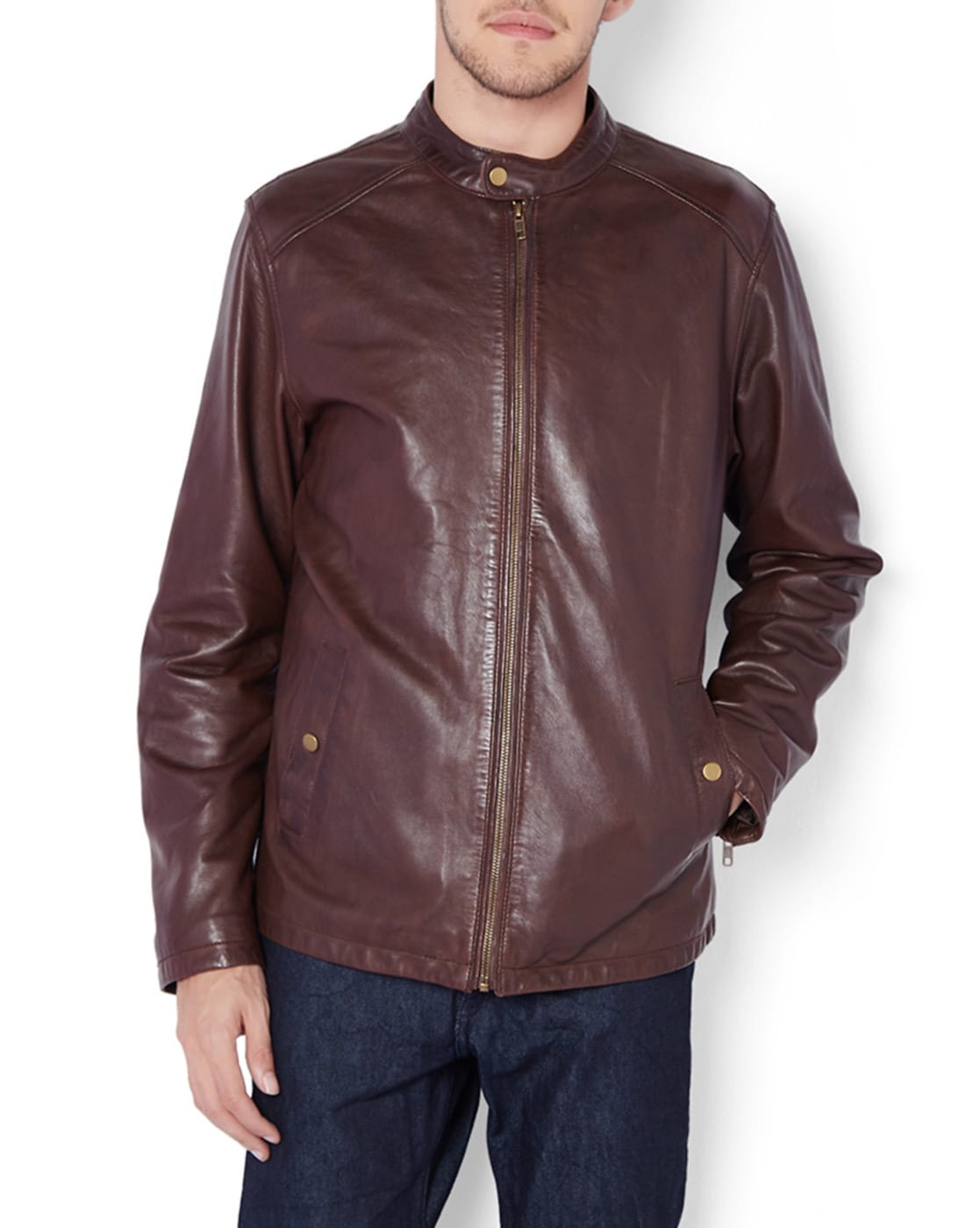 van heusen leather jacket