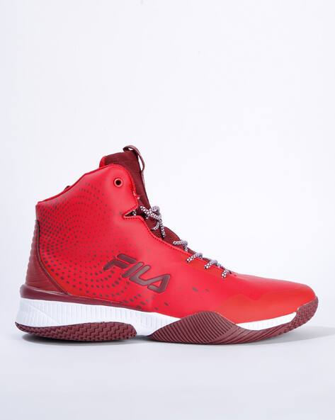fila red high top sneakers
