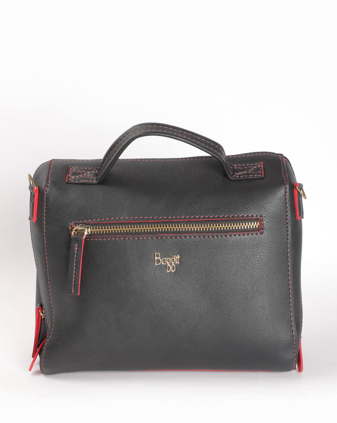 baggit red solid sling bag