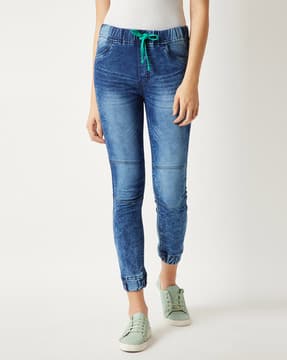 Buy Blue Jeans Jeggings for Women by MISS CHASE Online