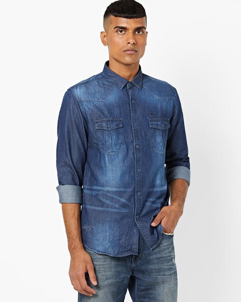 Buy Blue Shirts for Men by ED HARDY Online Ajio