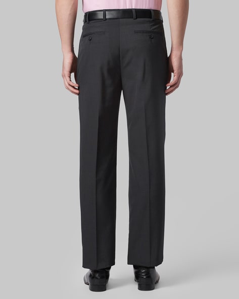 Buy Park Avenue Men Grey Solid Formal Trousers - Trousers for Men 16066450  | Myntra