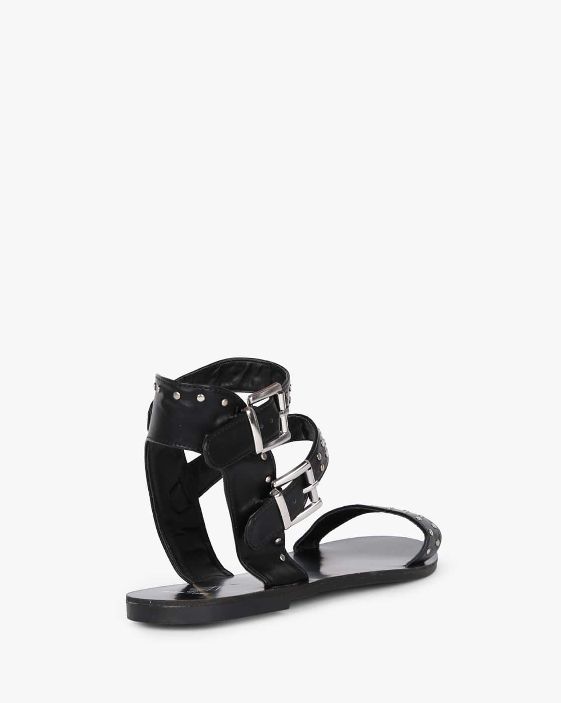 Metal-Studded Gladiator Sandals