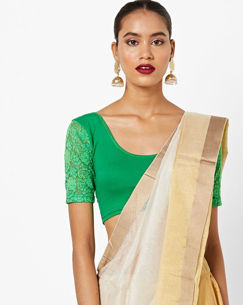 Buy Green Blouses for Women by SALWAR STUDIO Online