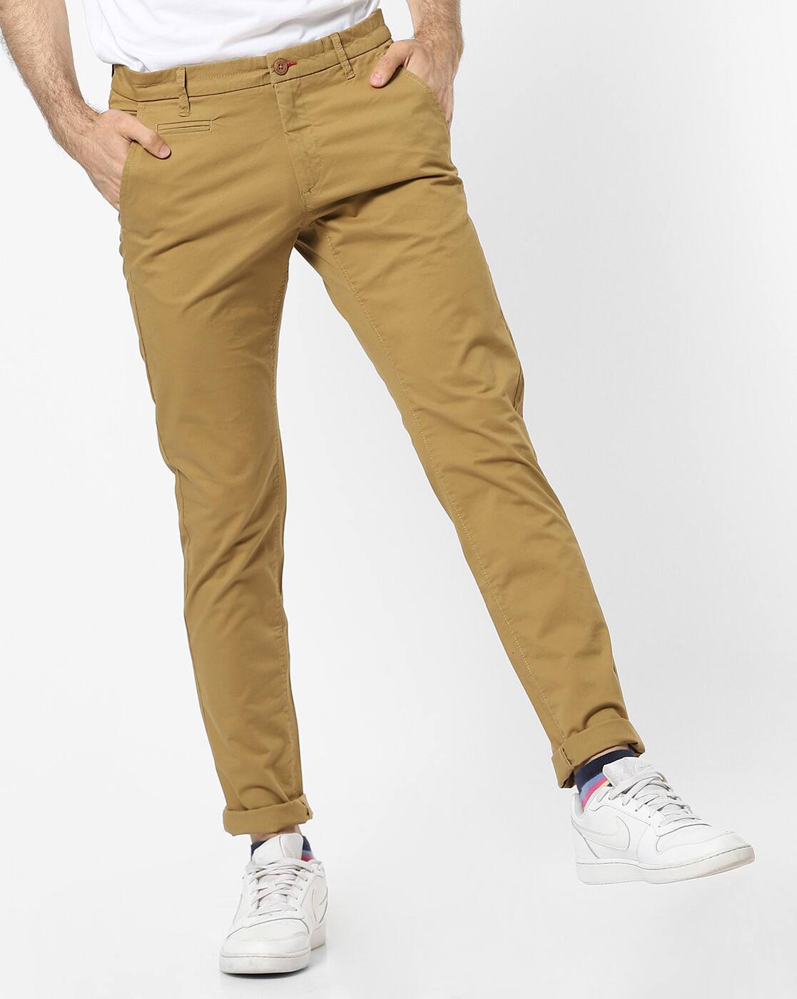 yellow chinos