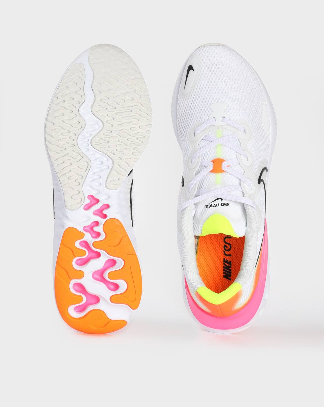 nike renew run platinum tint white pink blast black