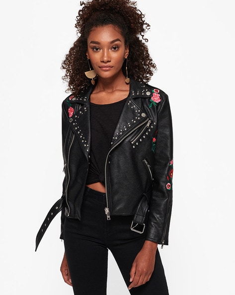 Black Studded Leather Jacket - Biker Jacket with Spikes - Punk Leather  Jacket Men at Amazon Men's Clothing store