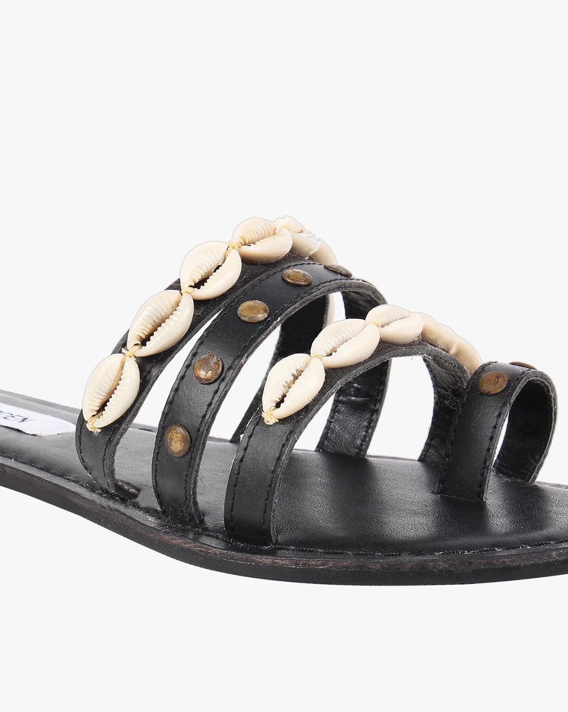 Steve madden studded online sandals black