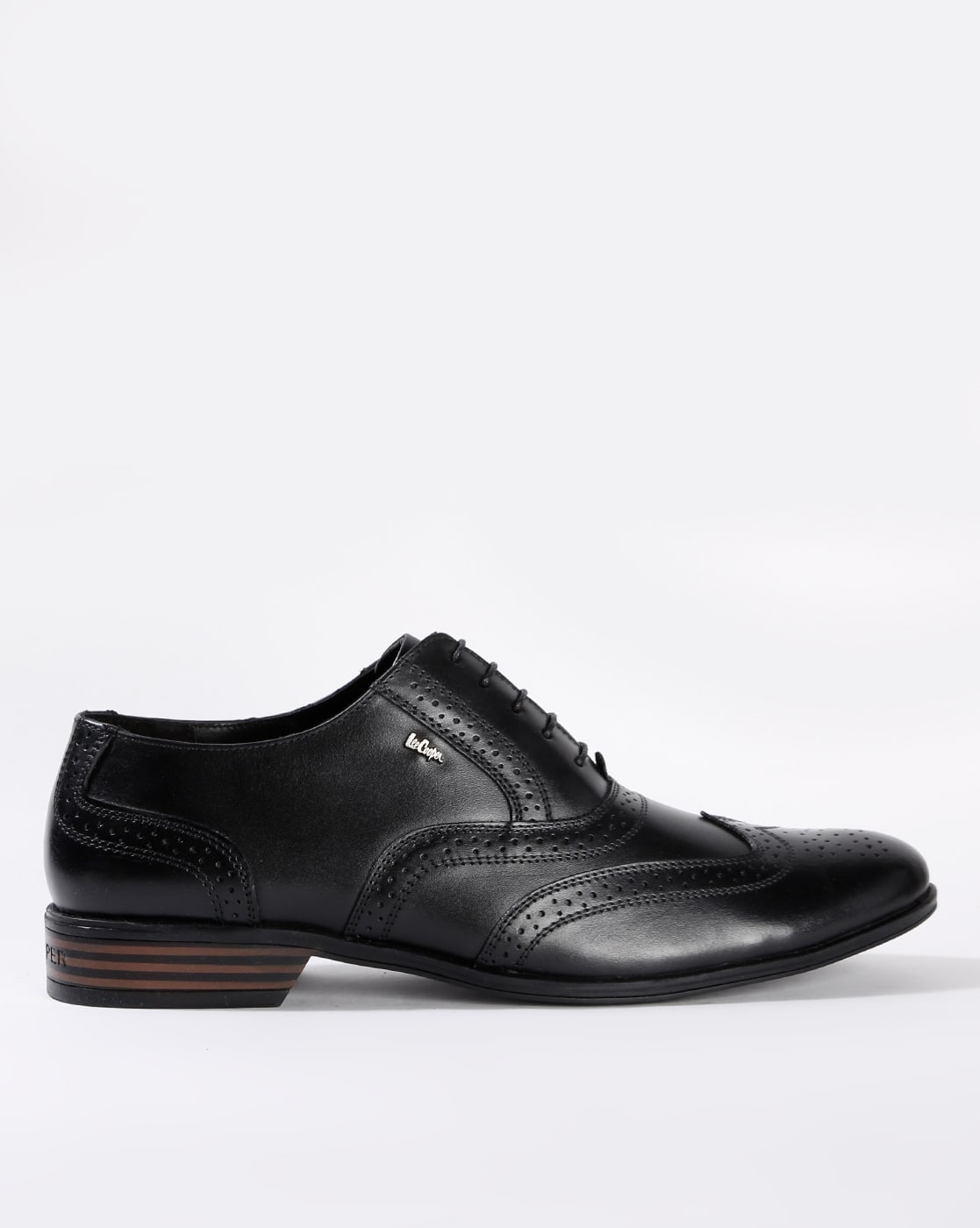 lee cooper oxford shoes with broguing