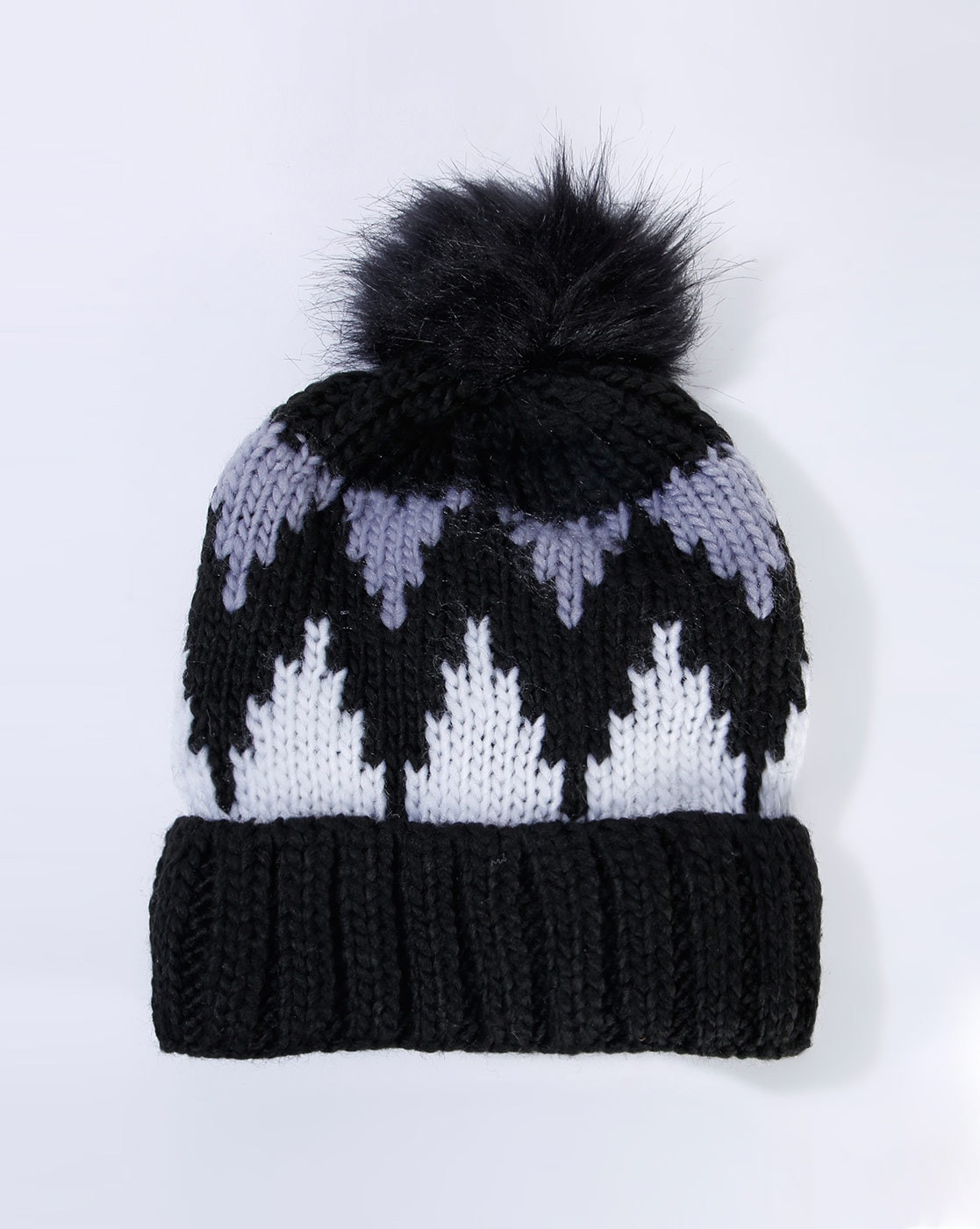 black beanie with pom pom