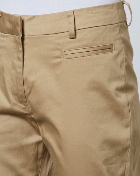 Buy online Beige Solid Cigarette Pants Trouser from bottom wear for Women  by W for 1099 at 0 off  2023 Limeroadcom