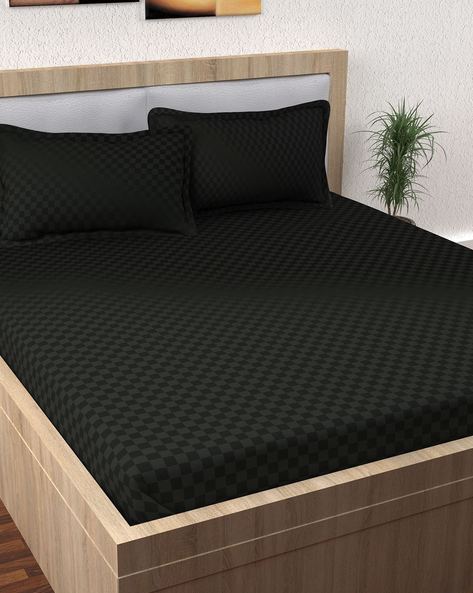 Black Bedsheets For Home Kitchen, King Size Bed Sheet Dimensions In Inches India