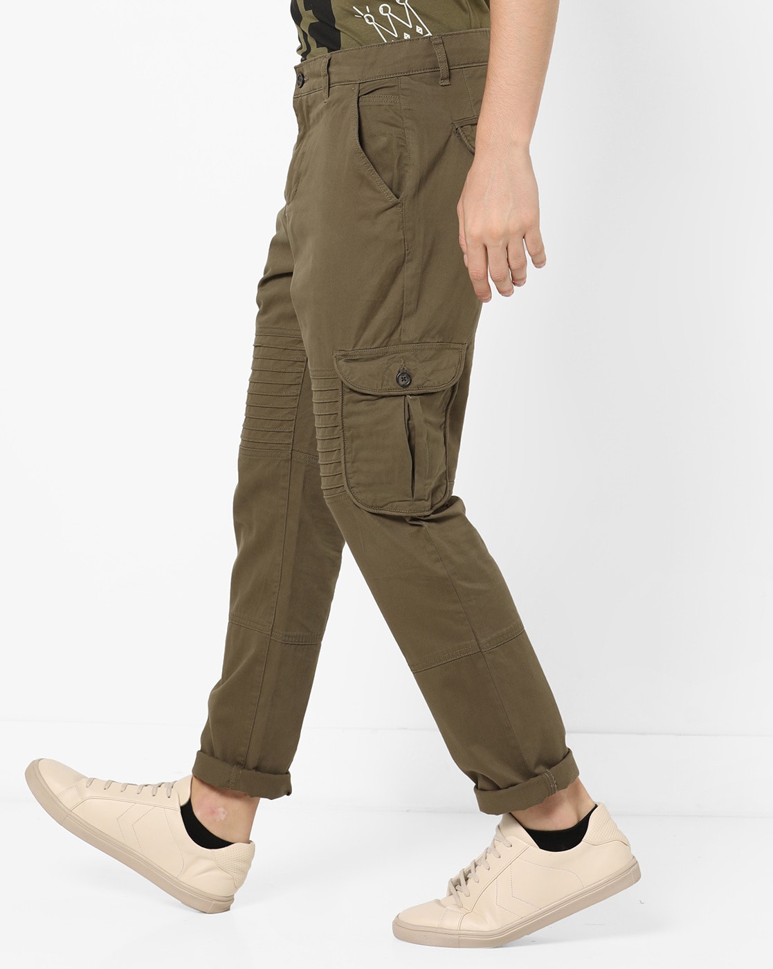 Buy Flying Machine Blue Slim Cargo Trousers - Trousers for Men 1002038 |  Myntra