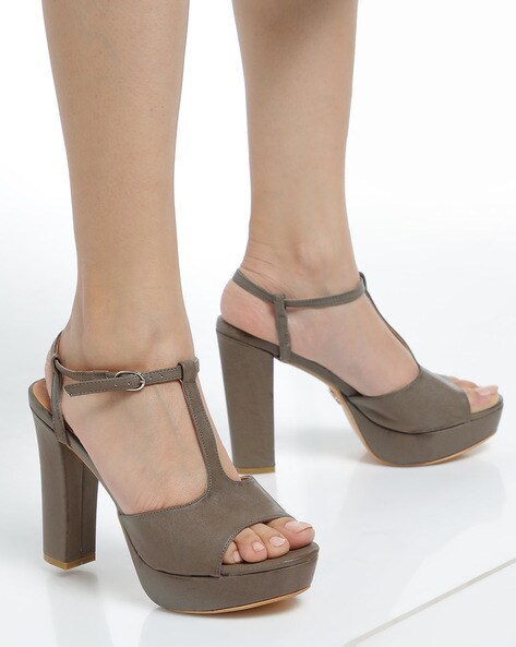 strappy grey heels