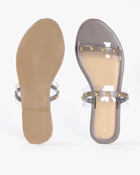 Clear strap sandals flat new arrivals