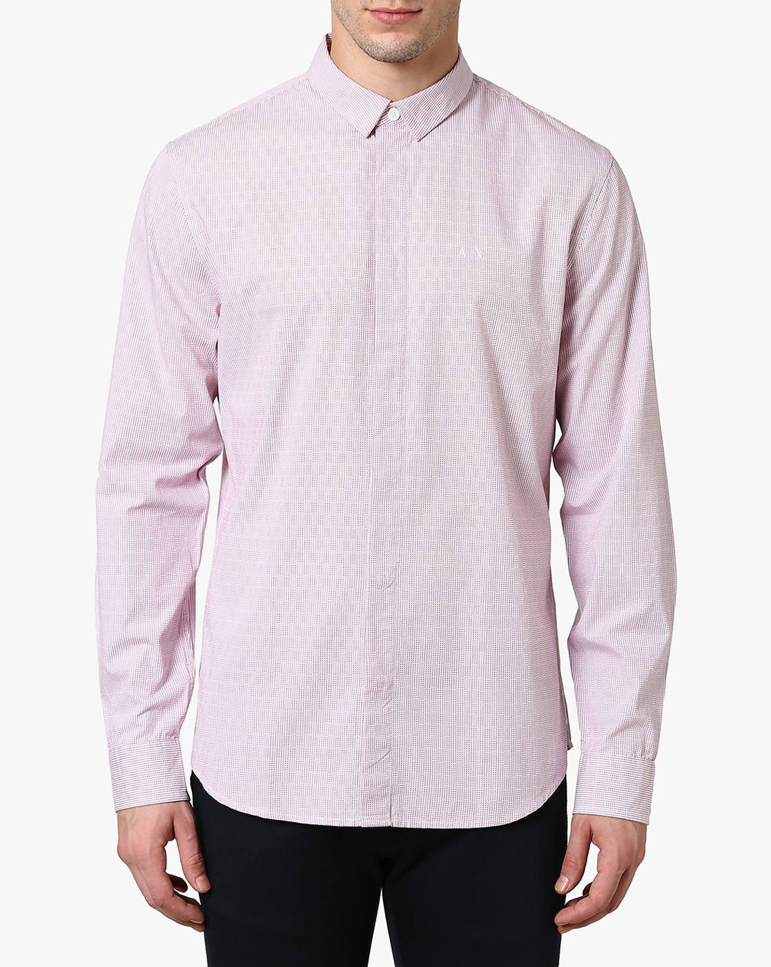 armani exchange pink shirt