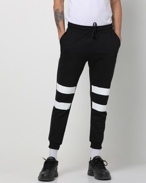 black slim fit joggers