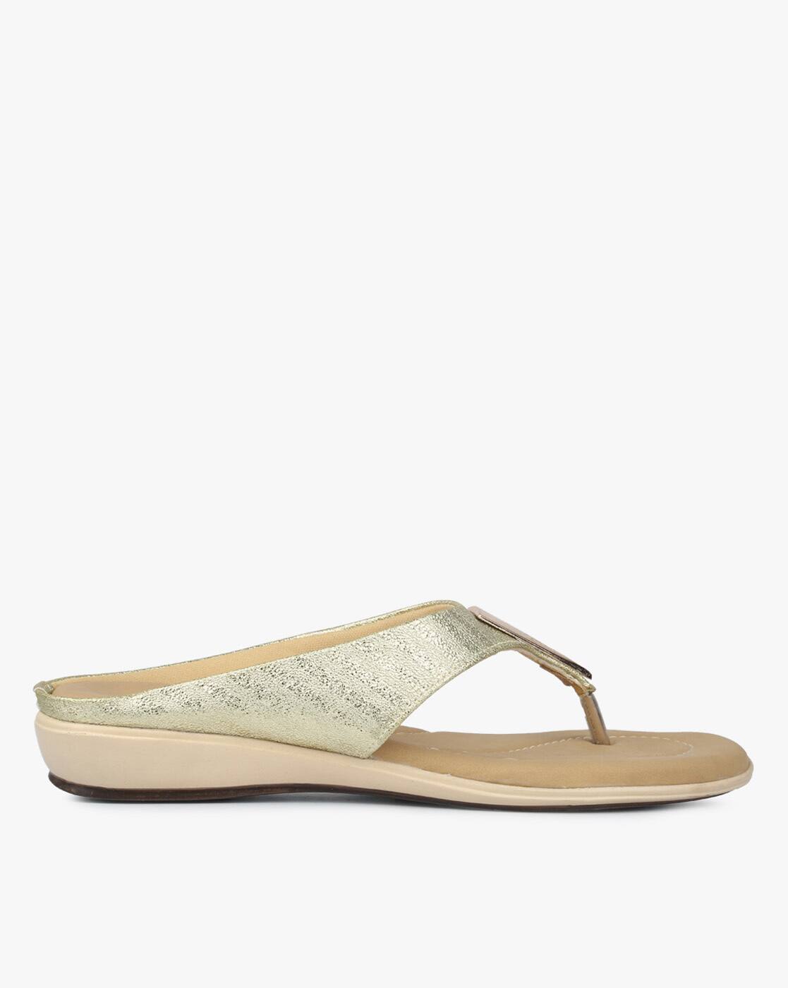 womens gold flip flops