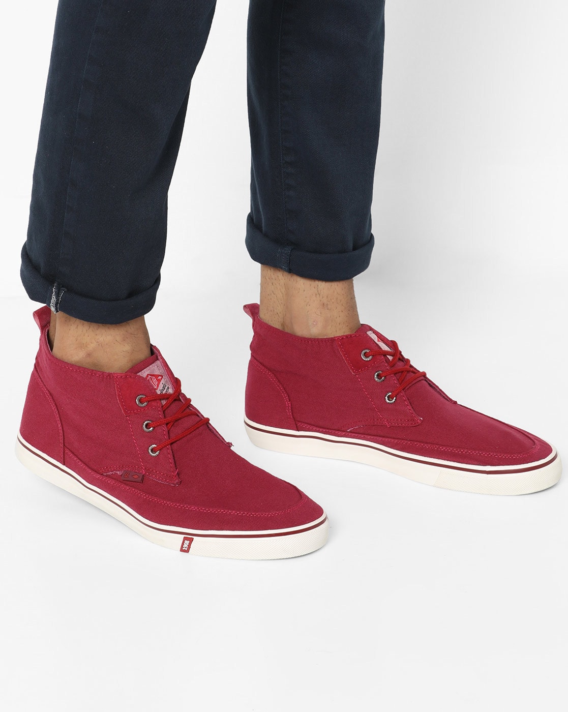 lee cooper red sneakers