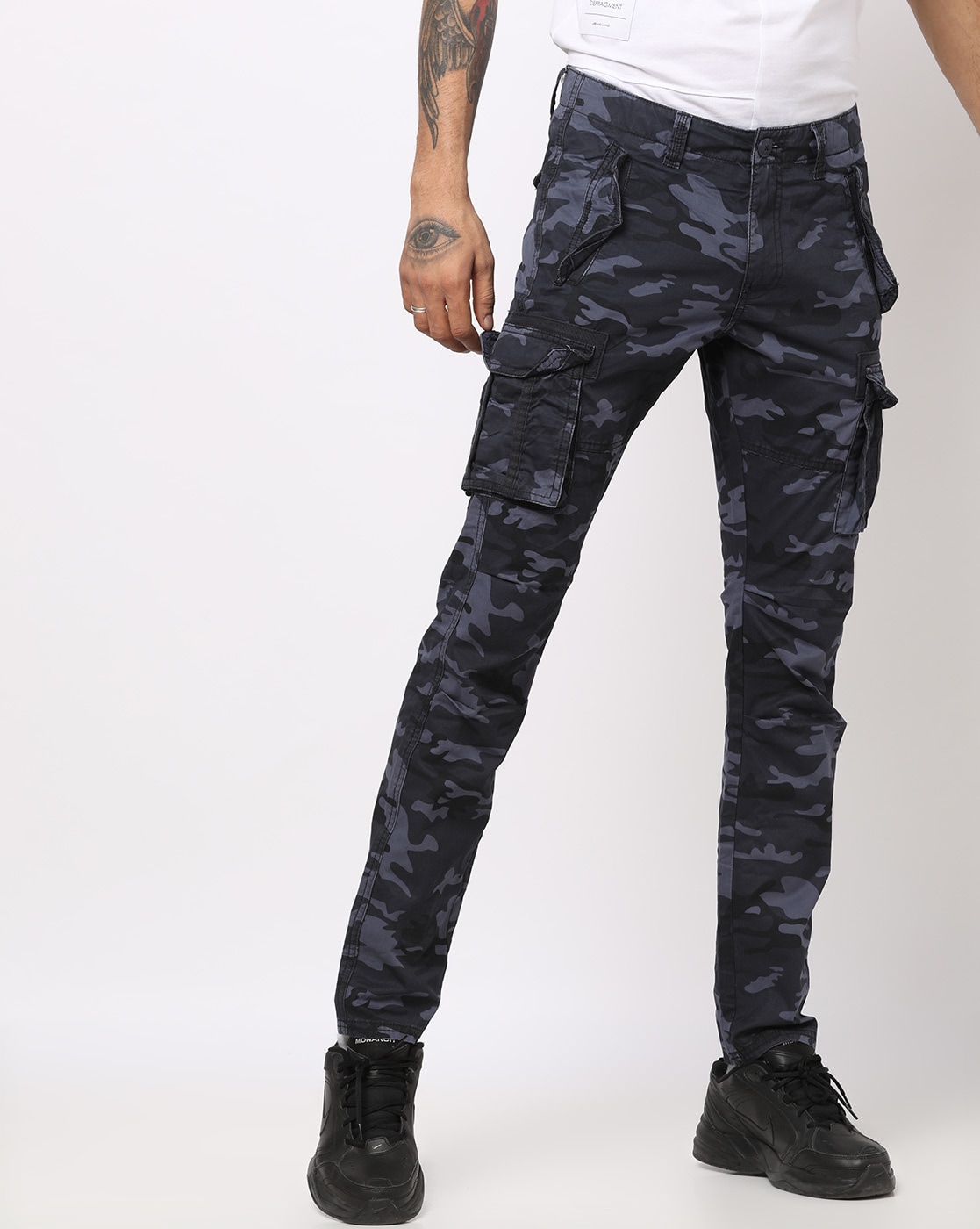 Urban Renewal Vintage Blue Camo Cargo Trousers  Urban Outfitters UK
