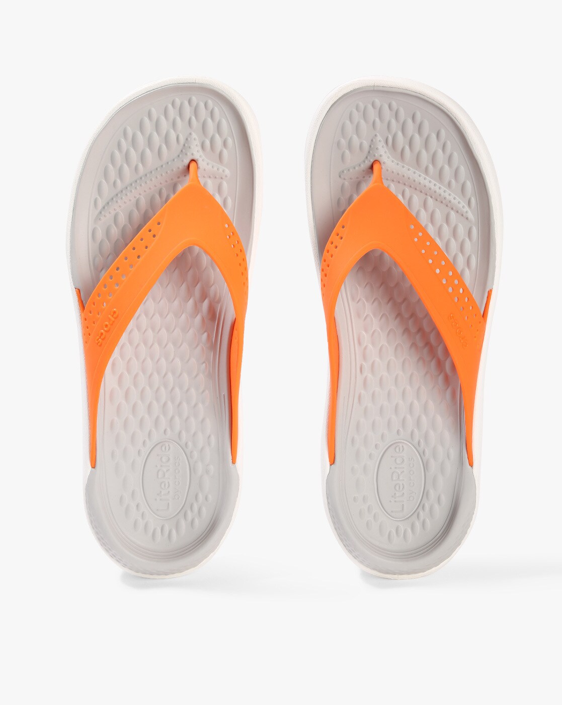 crocs grey orange