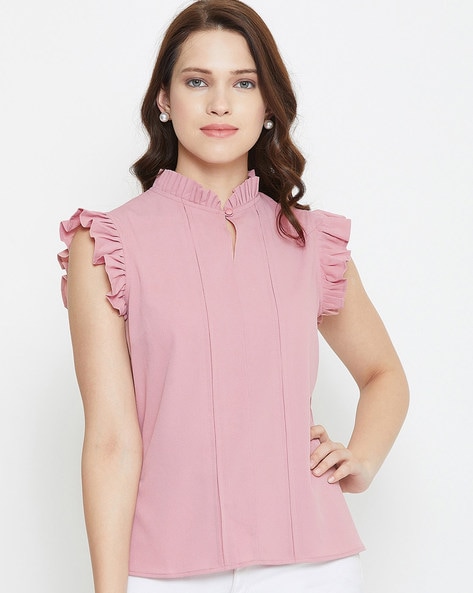 Panelled Top with Ruffles