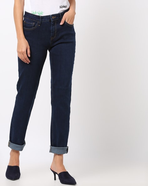 straight cut jeans for ladies