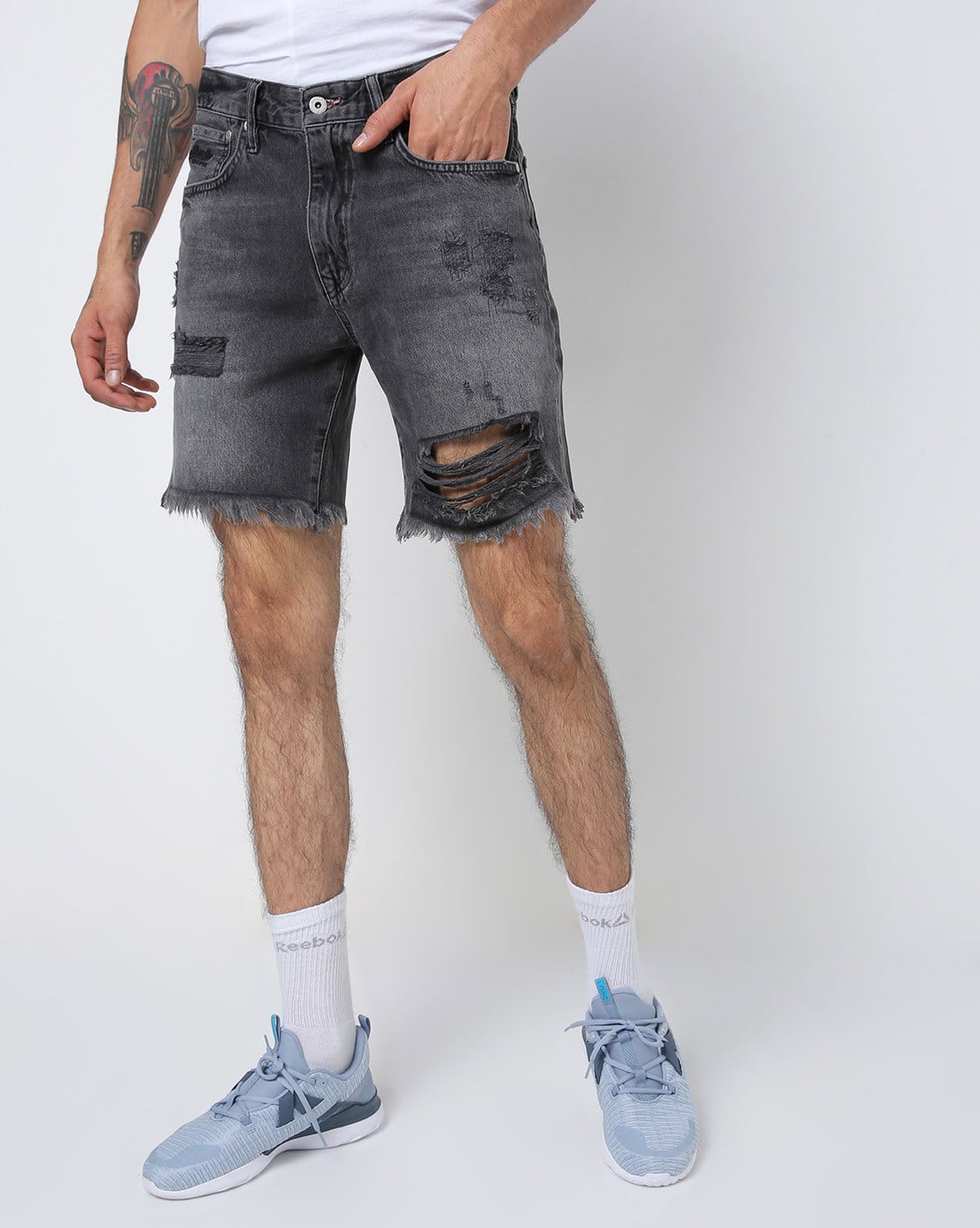 frayed shorts mens
