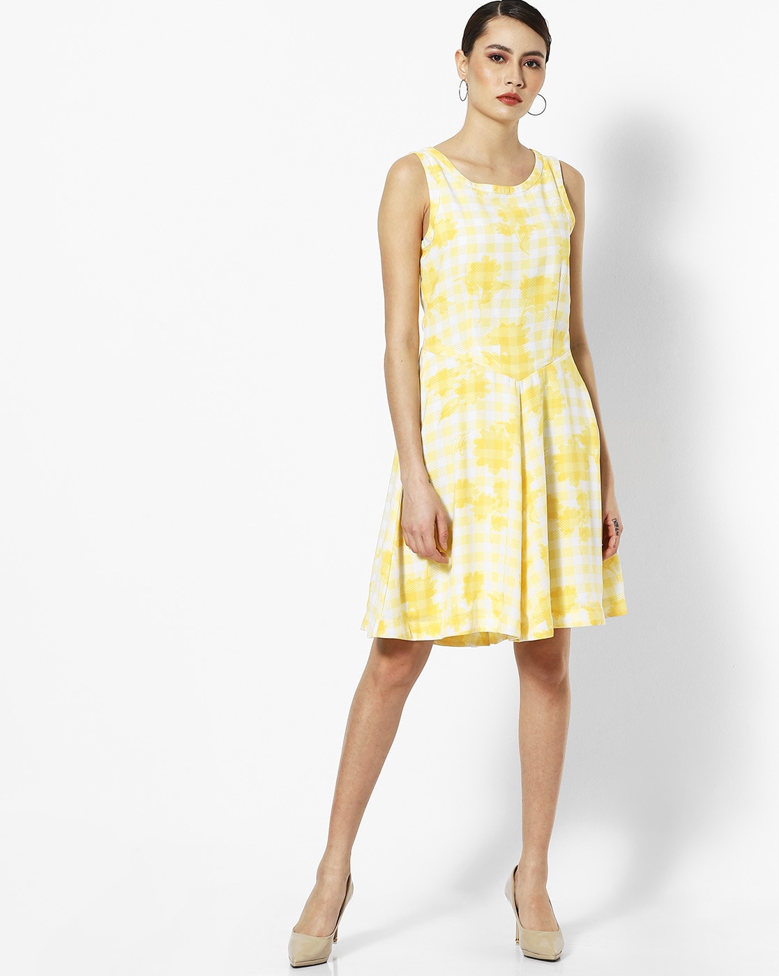 tommy hilfiger yellow floral dress