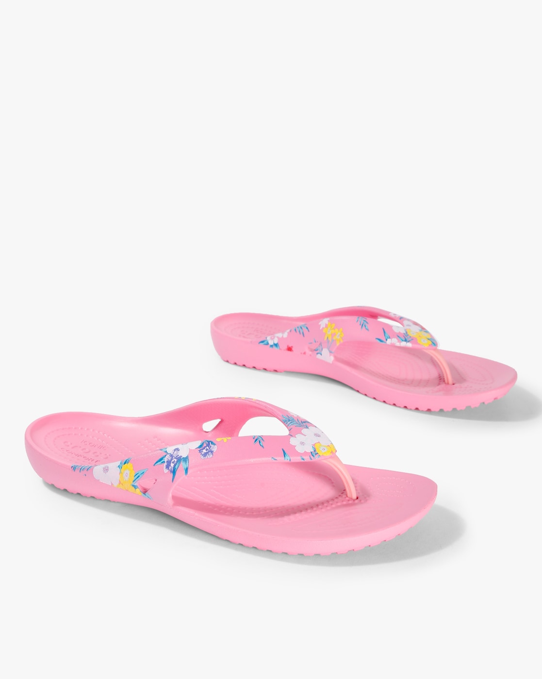 floral print crocs