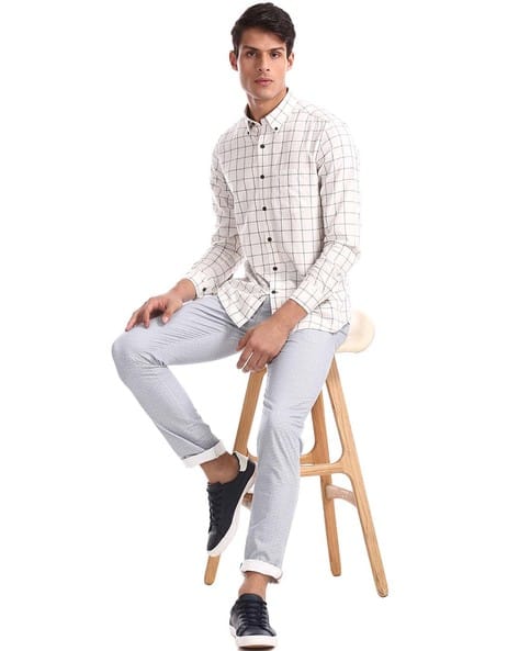 Checked Button-Down Shirt with Patch Pocket (Image - 2)
