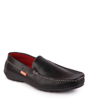 FAUSTO Textured Panelled Loafers