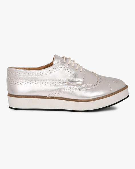 Silver brogues hot sale ladies