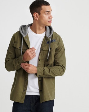 superdry hooded shirts