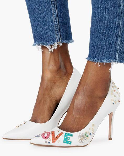 dune white pumps