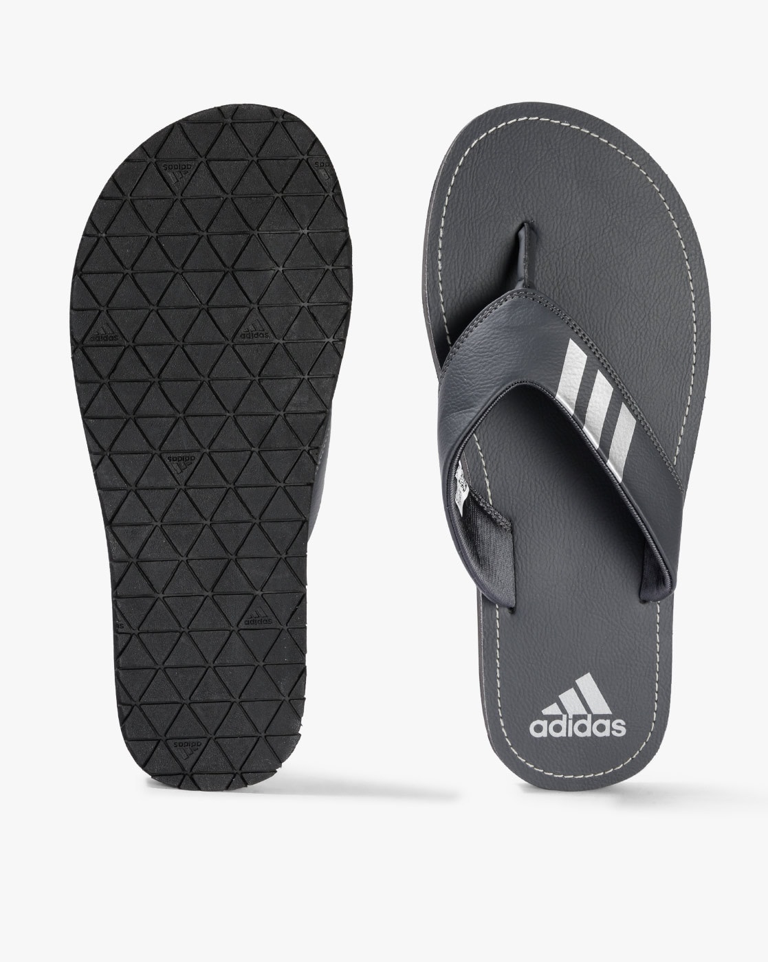 adidas gray thong flip flop