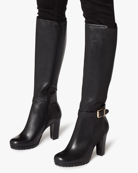 Dune London Block Heeled Calf-Length Boots